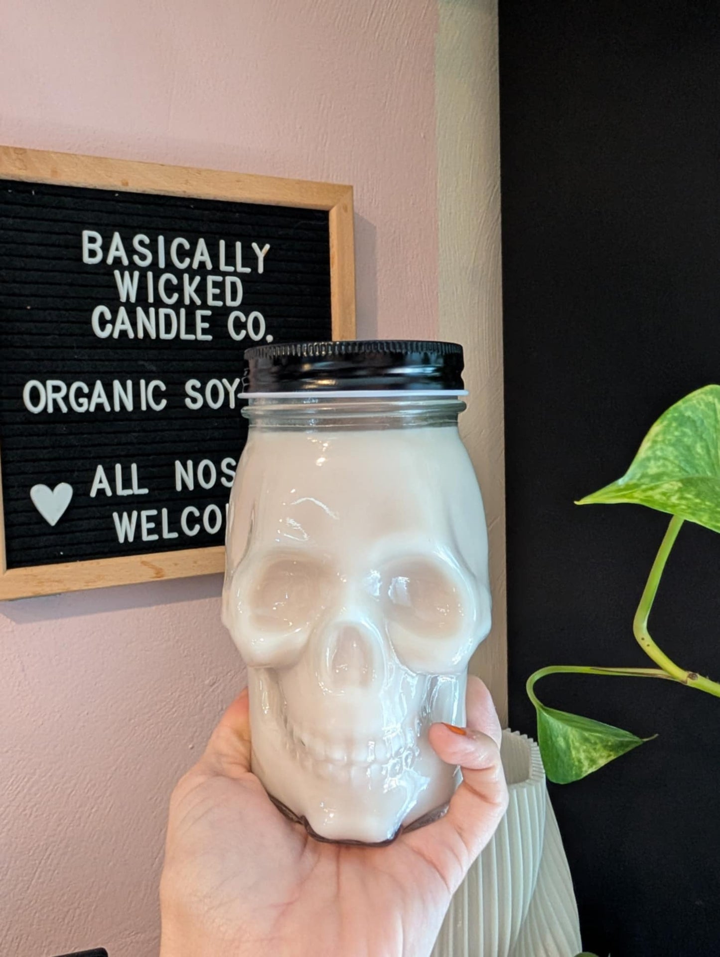 Skull Jar Candle