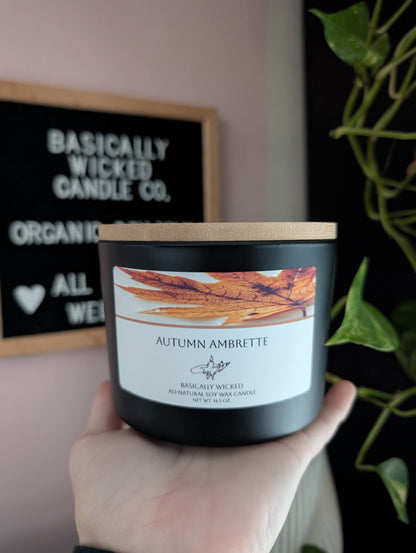 Matte Black 3-Wick Candles