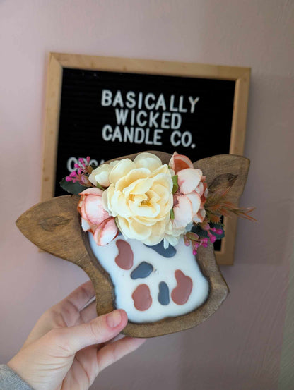 Cow Wooden Dough bowls
