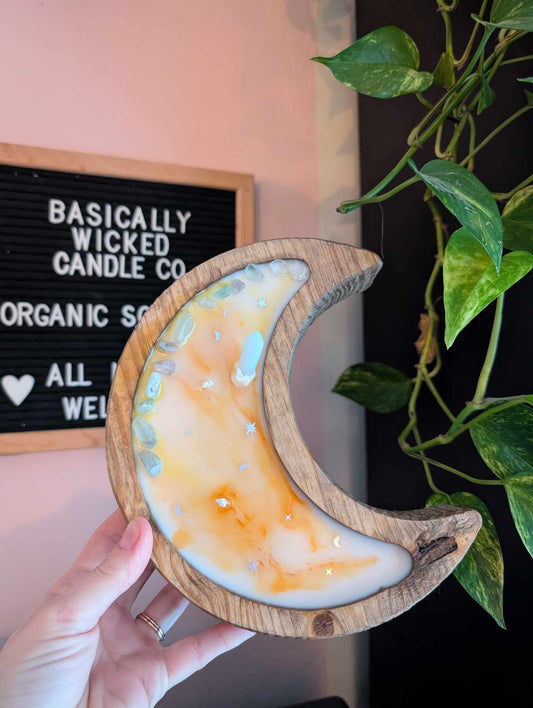 Celestial Moon Dough Bowl Candle