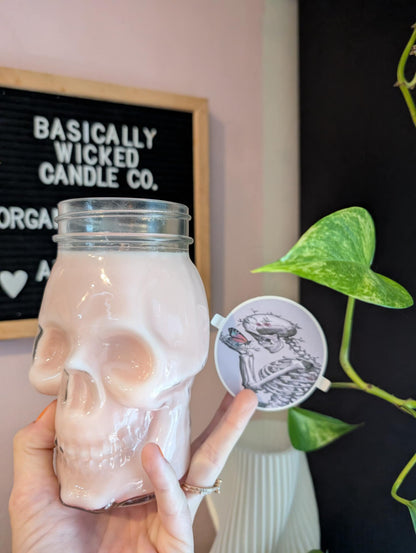 Skull Jar Candle