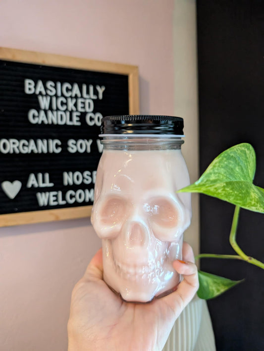 Skull Jar Candle