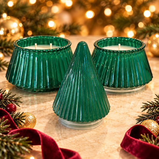 Holiday Magic Emerald Tree Candle