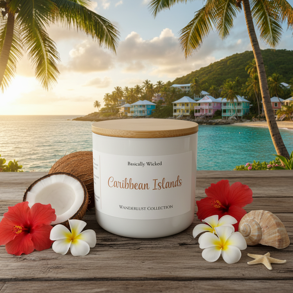 Caribbean Islands 3-Wick