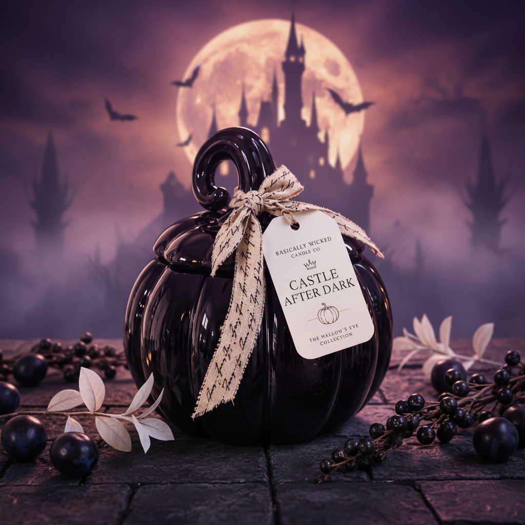 Castle After Dark Black Pumpkin