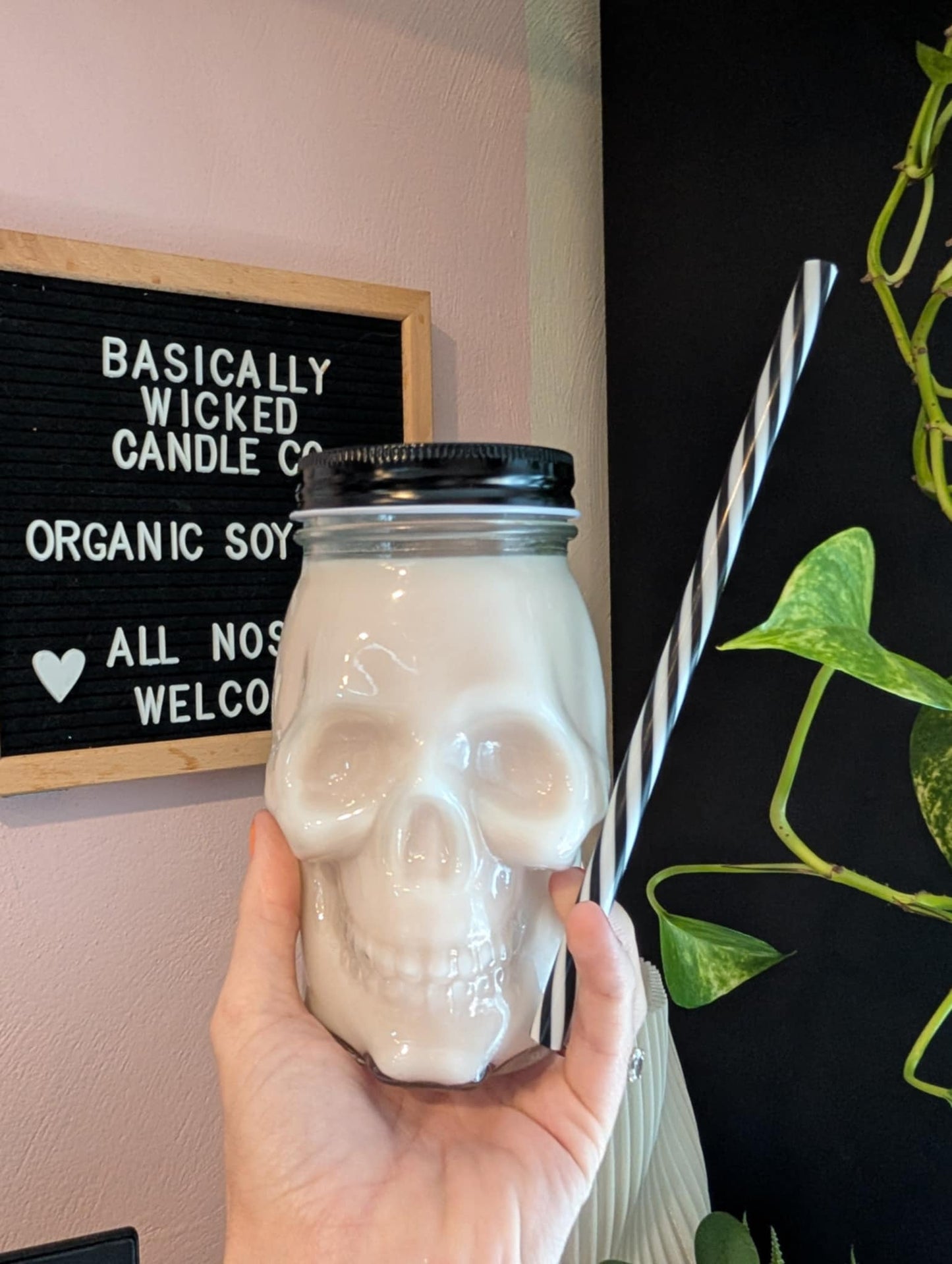 Skull Jar Candle