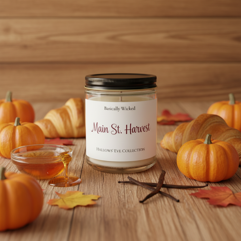 Main St. Harvest - Black Lid, Moody Font