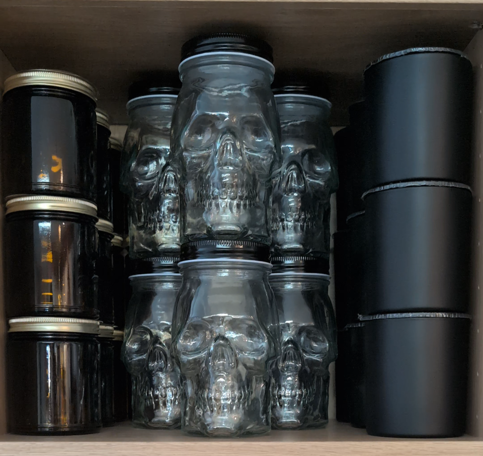 Skull Jar Candle