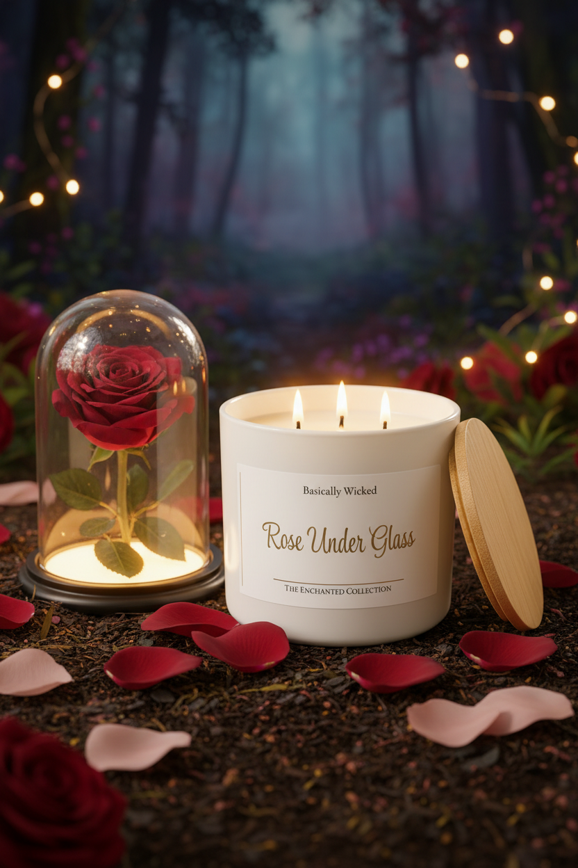 Rose Under Glass – 3-Wick Candle