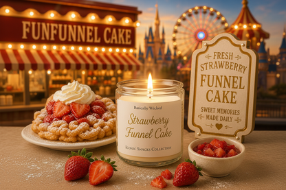 Strawberry Funnel Cake In Use